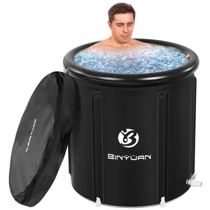 XL Large Ice Bath Tub for Athletes With Cover 106 Gallons Cold Plunge Tub for Recovery, Portable Ice Bath Plunge Pool Suitable for Family Gardens, Gyms, Arena and Cold Water Therapy Training