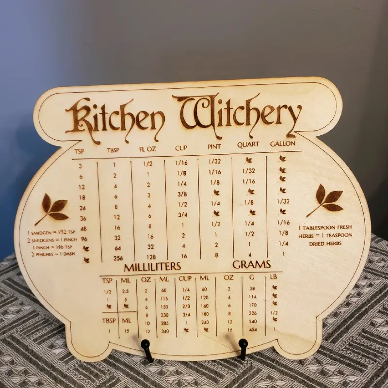 Kitchen Witchery Halloween Kitchen Sign Wood Lightweight