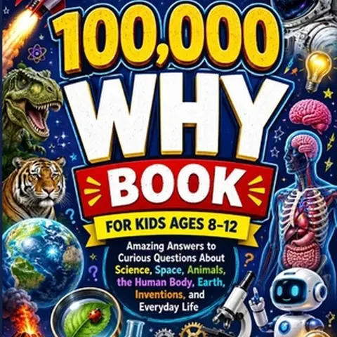 100,000 Why Book for Kids Ages 8-12 (Black & White Interior) - Cool Gifts for Kids, Answers to Curious Questions About Science, Space, Animals, Human Body, Earth, Inventions, Everyday Topics by Captain Curio, Paperback
