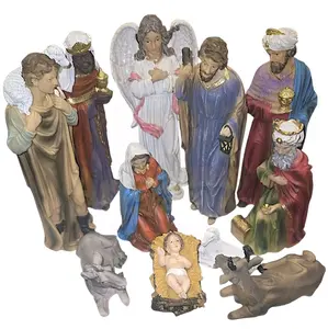 Colorful Nativity Set 11 Pieces 8 Inches Tall Nacimiento De 11 Piezas Y 8 Pulgadas De Alto Christmas Decorations Religious Gift Ornaments