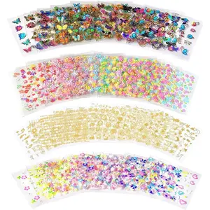 60 Sheets Nail Stickers for Nail Art, Self Adhesive Nail Decals with Flower, Gold and Butterfly Nail Art Stickers, Nail Design Accessories for Kids and Women