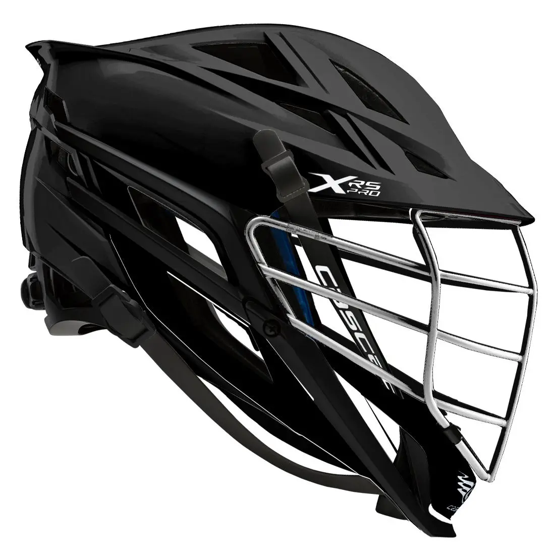 Cascade XRS Pro Lacrosse Helmet (Black Shell/Chrome Mask)