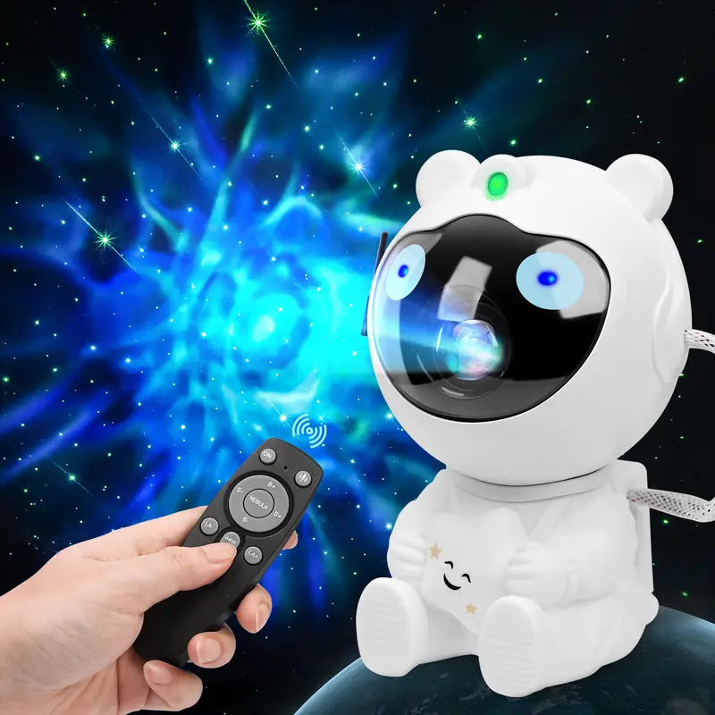 PAHIER Starlight Roof Projector - Remote & Buttons Controlled Nebula LED Ambient Glow Light, 360° Rotatable Head, Adjustable Brightness, 280g Unique Design, Bedroom Galaxy Decor, Gift-Boxed Set