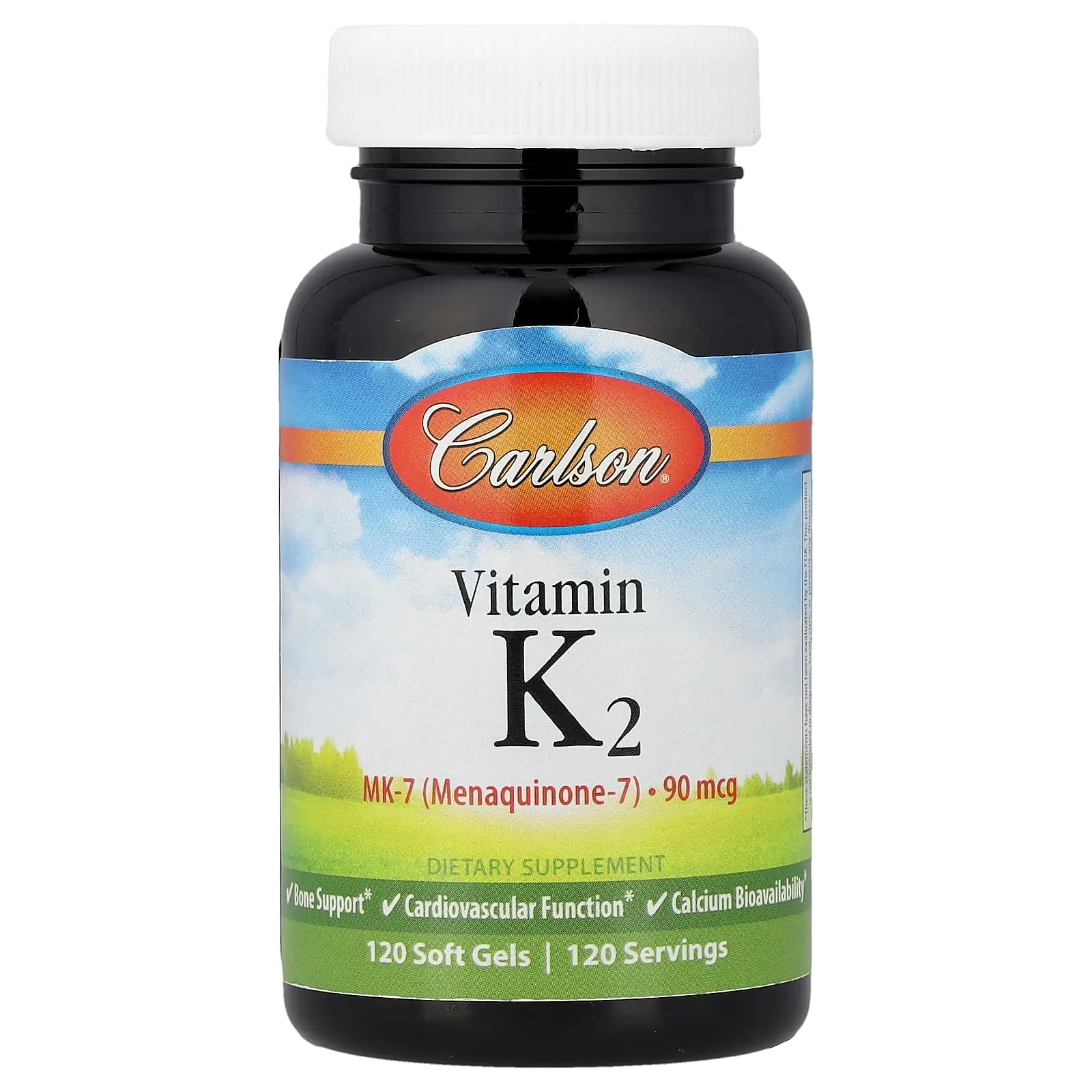 Carlson Vitamin K2, 90 mcg, 120 Soft Gels