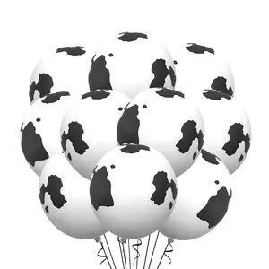 Malayan Products Cow Balloons Latex 12ct Moo Farm Party Event Decorations 12in Standard Size Ideal for Birthdays and Barnyard Theme