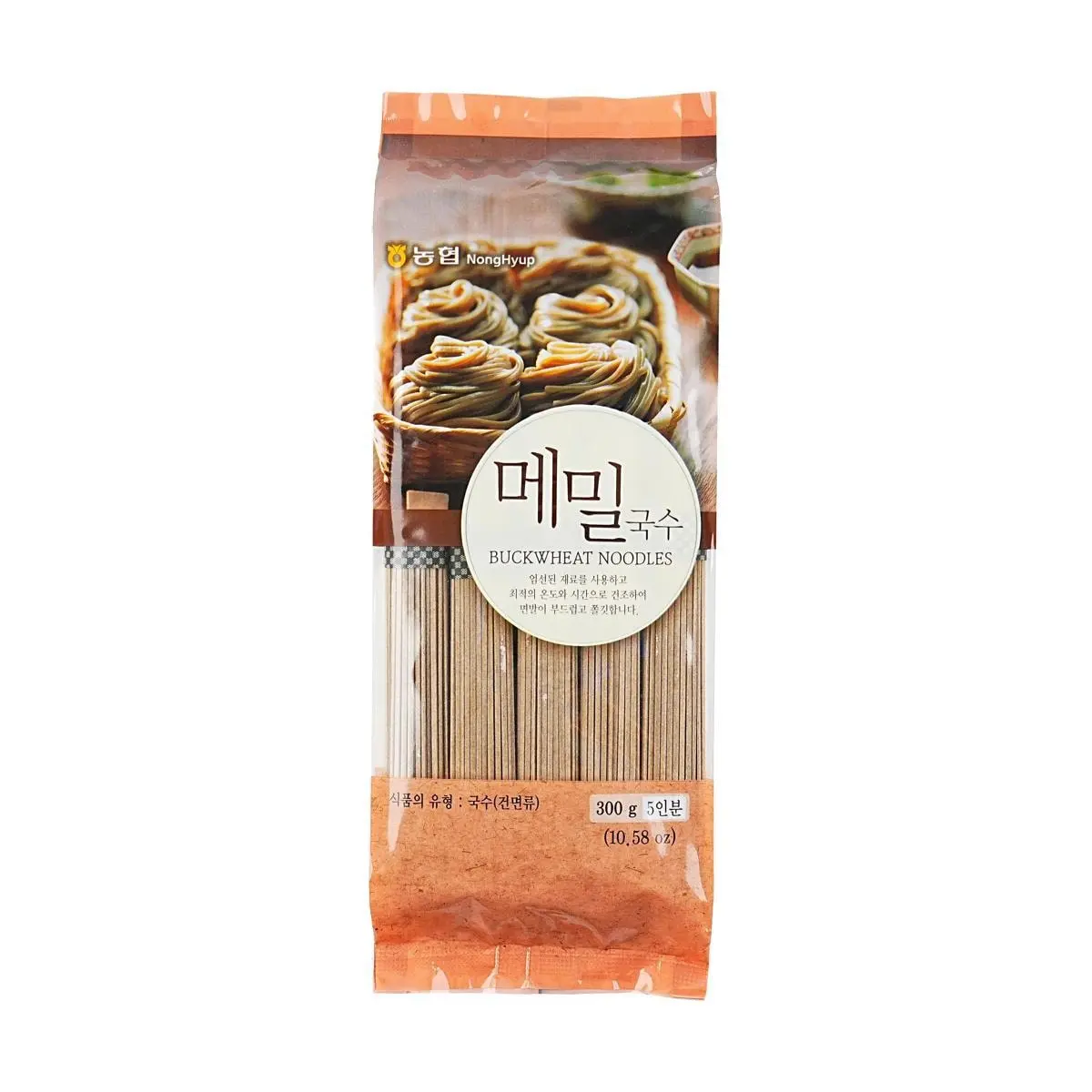 NONGHYUP Korean Buckwheat Noodles 300g - Authentic Jinju Mul Naengmyeon & Bibim Guksu Style Noodles for Hot Soup or Cold Salads