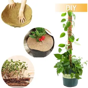 Coco Coir Liner - Natural Coconut Fiber Mat for Planters, Reptile Tanks & Pet Pads, Eco-Friendly Garden Decor & Snow Mat (Multi-Use Coconut Husk)