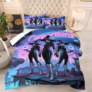 Halloween Dark Witch Pattern Quilt, Ghost Festival themed bedding, suitable for all seasons, perfectly suitable for dormitory or bedroom decoration.