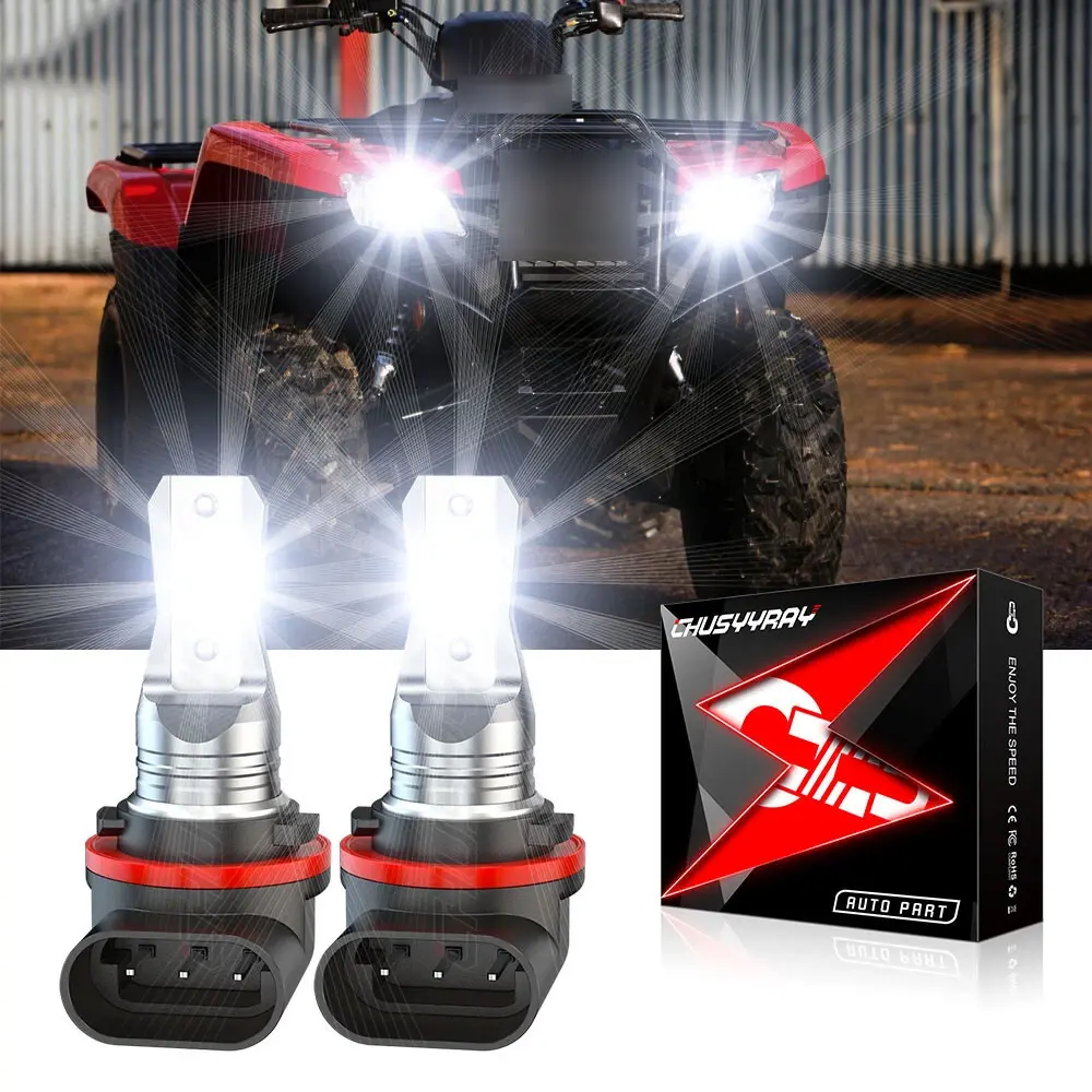 For 2007 2008 2009 2010 2011 2012 2013 2014 2015 2016 2017 2018 2019 2020 2021 2022 Honda Rancher TRX420 TRX500 2LED Headlight Bulbs Replacement Kit Automotive