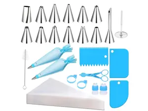 125-Piece Cake Decorating Set Disposable Piping Bags with Reusable Tips for Professional Baking Tools Bakeware