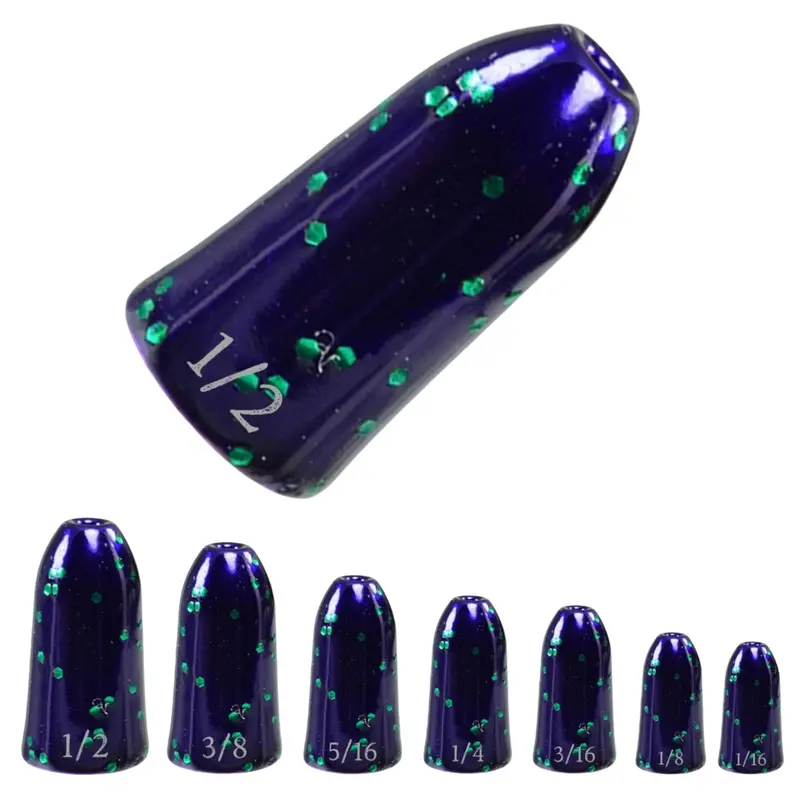 Reaction Tackle Tungsten Worm Weights - Bullet Shaped Sinkers, Angling Supplies, Durable Fishing Gear, Bass Fishing Accessory with Oz Stamps for Quick Gear Changes, Ounce Stamps Make Gear Changes Quick