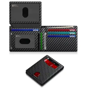 Wallet for Men Slim RFID Blocking Leather Credit Card Holder Wallet for 14 Cards, Bifold Minimalist Thin Wallet with 2 ID Windows & Cash Slot, Front Pockt Carteras Para Hombres, Birthday Gifts for Men