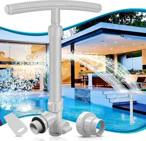 Pool Fountain for Above and In-Ground Pools, Dual Spray Pool Waterfall Fountain, 360°Adjustable Waterfall Pool Sprinkler Fountain for Cooling & Relaxation, Above and In-Ground Pool Accessories