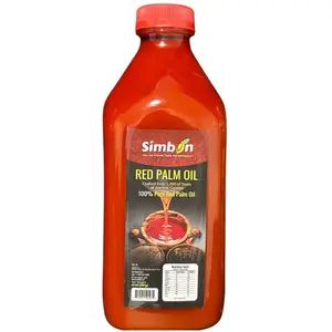 Simbon Pure Red Palm Oil 32 oz & 64 oz Natural Authentic for Everyday Cooking Traditional Recipes Rich Taste Bold Color Vegetable Flavor