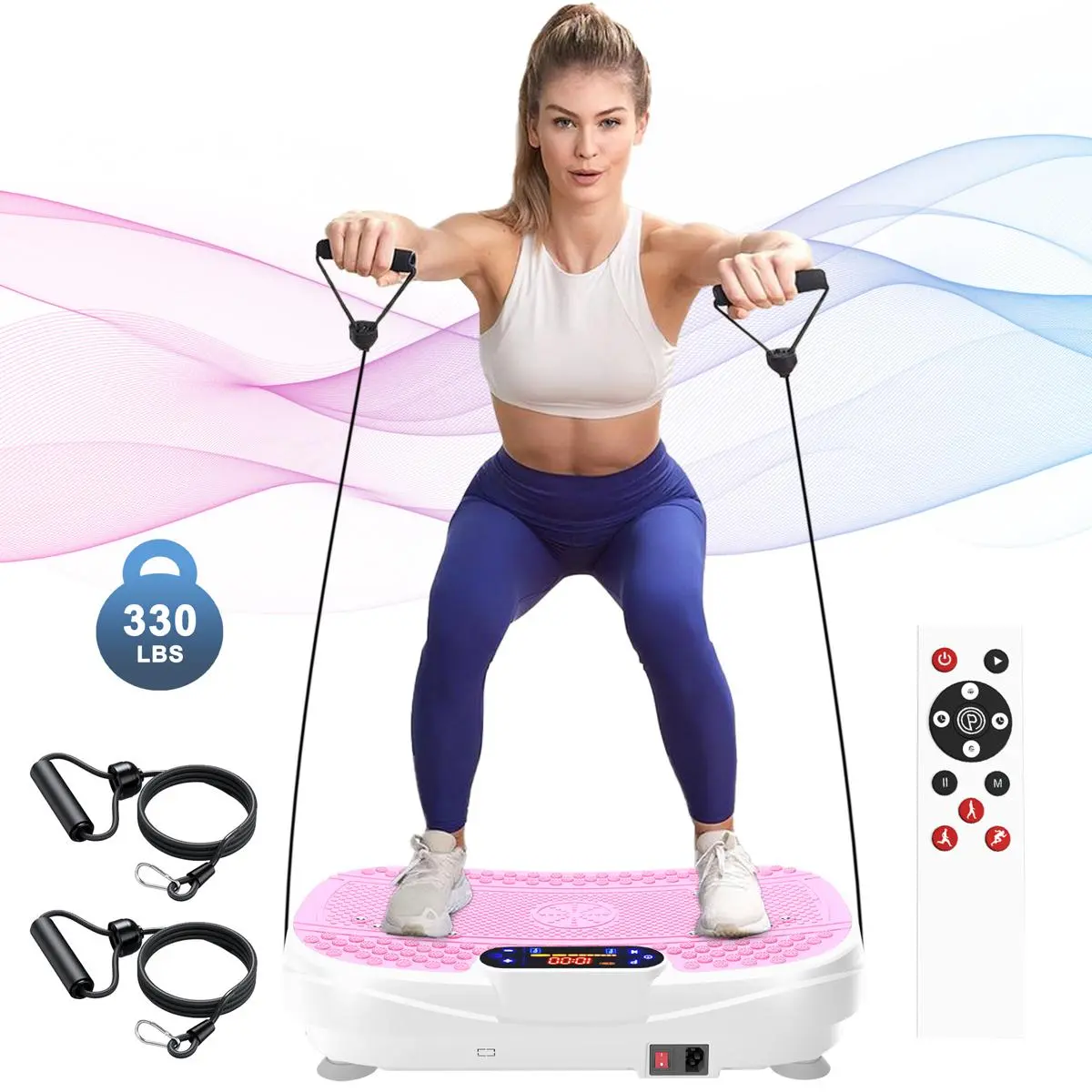 sportgerät vibration 10-Speed Vibration Plate Fitness Platform Exercise Machine With 5 * bands  Vibrating * Shaking Full * Workout Vibra main image 0
