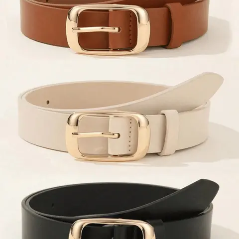 Women's Fashion Belt, Versatile and Simple Design, Elegant Buckle, Perfect for Jeans and Dresses, Classic Multi-Functional Waist Belt for Daily Wear, Casual Belt, Casual Style Belts, Belt with Buckle