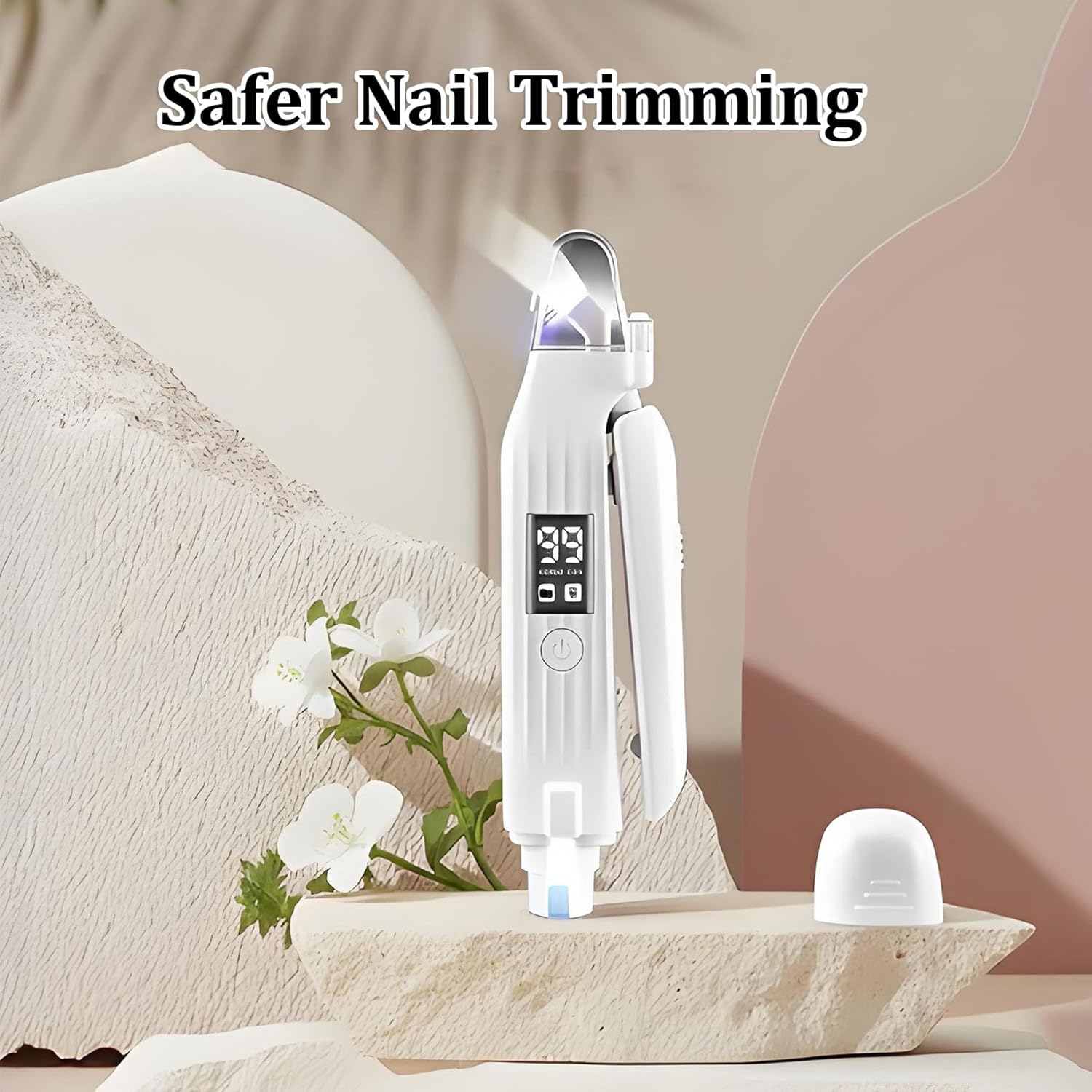 2 in 1 Dog Nail Trimmers & Clippers with LED Lights & Display,Splash Guard,Multiple Grinding Methods, Ultra-Quiet,USB Rechargeable, for Small, Medium, and Large Cats & Dogs