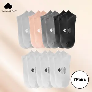 Kotton&CO. Women's Disposable Pure Cotton Compression Socks for hiking, outdoor sports, business trip, travel, soft, comfortable and convenient (7 Pairs)