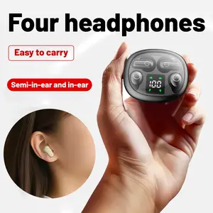 MSHUKCOE Invisible Sleep Wireless Earbuds Bluetooth Earphones with microphone for Small Ear Canals Tiny Size Invisible Headphones Two Pairs In ear Mini Headset for Work Sport