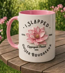 3D Embossed Mug Both Sides For Mother's Day Gift, I Slapped Ouiser Boudreaux Coffe Mug, Gift for Mom Grandma Mama