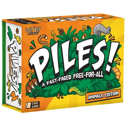 Piles! Animals Edition - Fast Family Card Game! - Christmas Gift Party Card Game For Kids, Friends, and Families