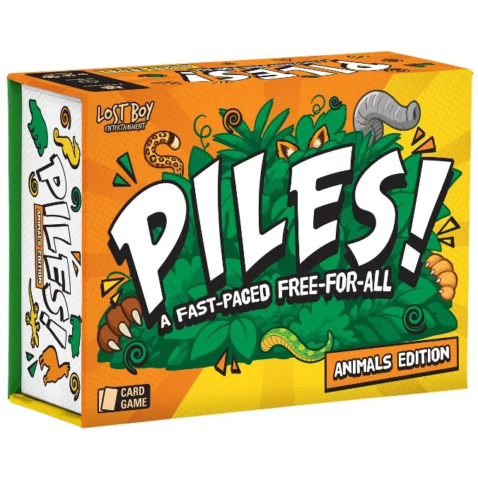 Piles! Animals Edition - Fast Family Card Game! - Christmas Gift Party Card Game For Kids, Friends, and Families