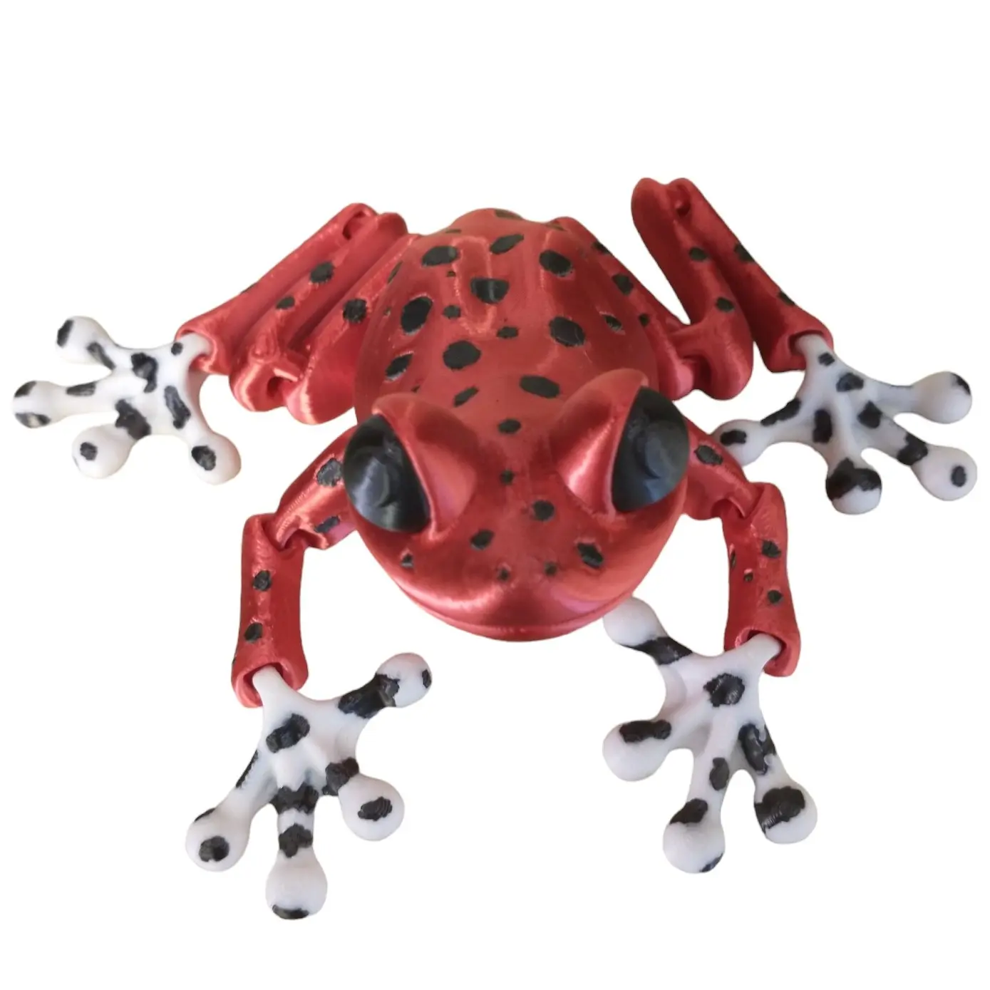 BS 208 Creations 3D Printed Articulating Plastic Frog Figurine - Modern Indoor House Decor, Home Shelf Ornament, Thoughtful Gift Sculpture