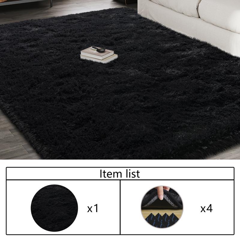 REZUTAN Super Soft Plush Shaggy Area Rug for Living Room Bedroom Nursery Kitchen and Bathroom Cozy Carpet with Free 4 Anti-Slip Stickers Back to School