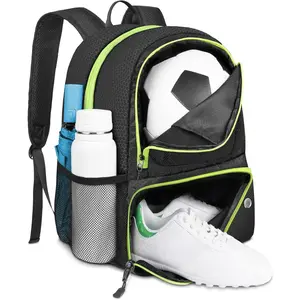 Soccer Backpack,Soccer Bag with Ball Holder, Water resistant Sport Equipment Bags Fit Basketball Volleyball Football