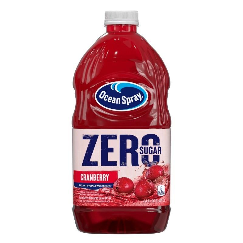 (4 pack) Ocean Spray® ZERO Sugar Cranberry Juice Drink, 64 fl oz Bottle
