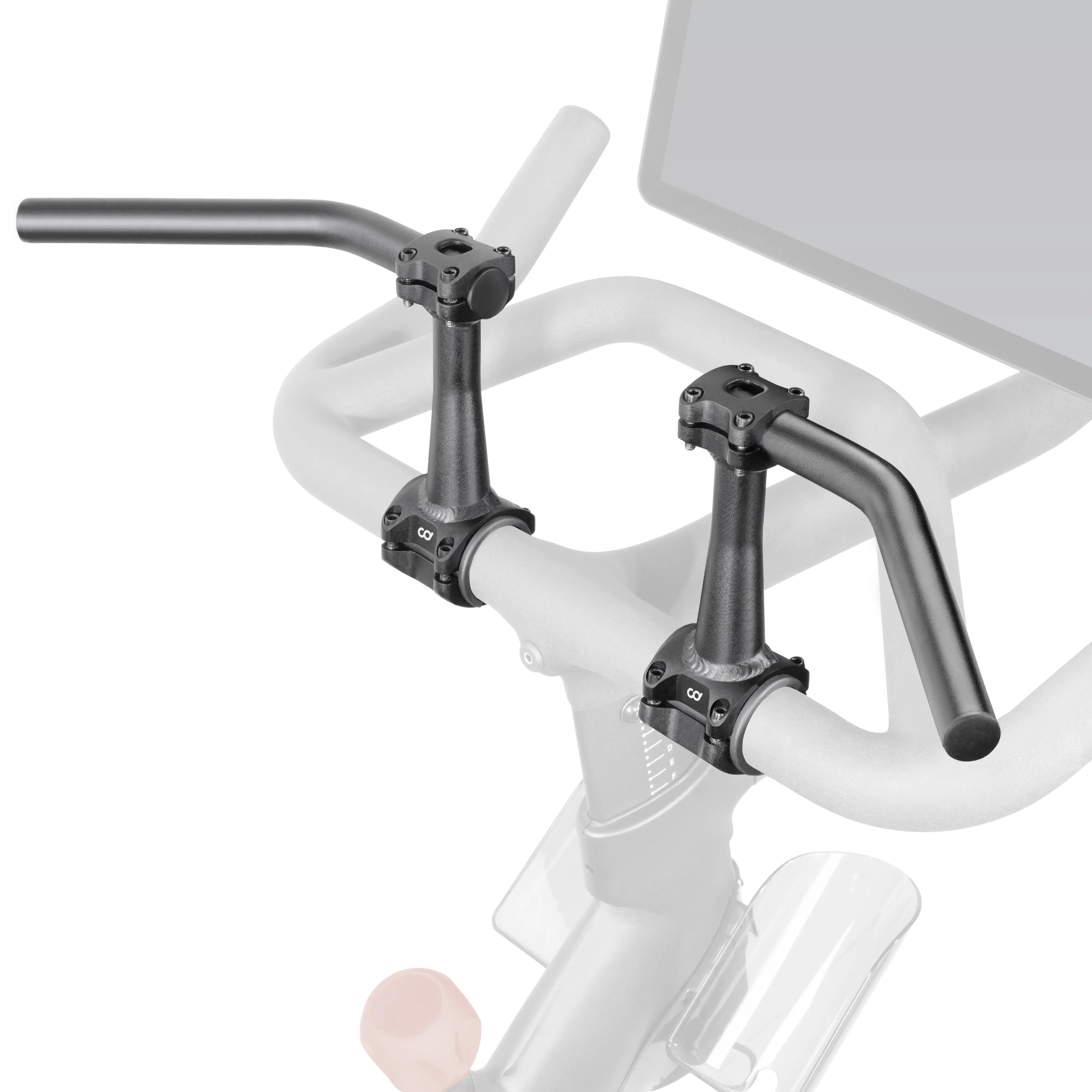 CyclingDeal 1 Pair of Swept-Back Handlebar Extenders for Indoor Exercise Bike - Backsweep Bar Extensions for Peloton - Compatible with Bicycle Handlebar Grips