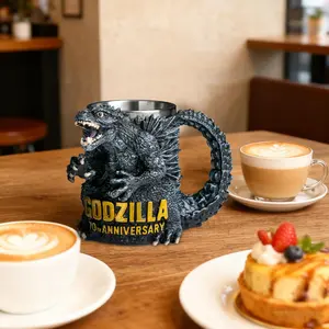 Godzilla 70th Anniversary Gift Mug, Novelty Coffee Mug, 3D Creative Water Cup, Perfect for Monster Movie Lovers, Unique Collectible Item