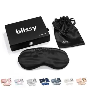 Blissy Silk Sleep Mask – 100% Mulberry Silk – Age-Defying Skin Benefits & Total Blackout Sleep