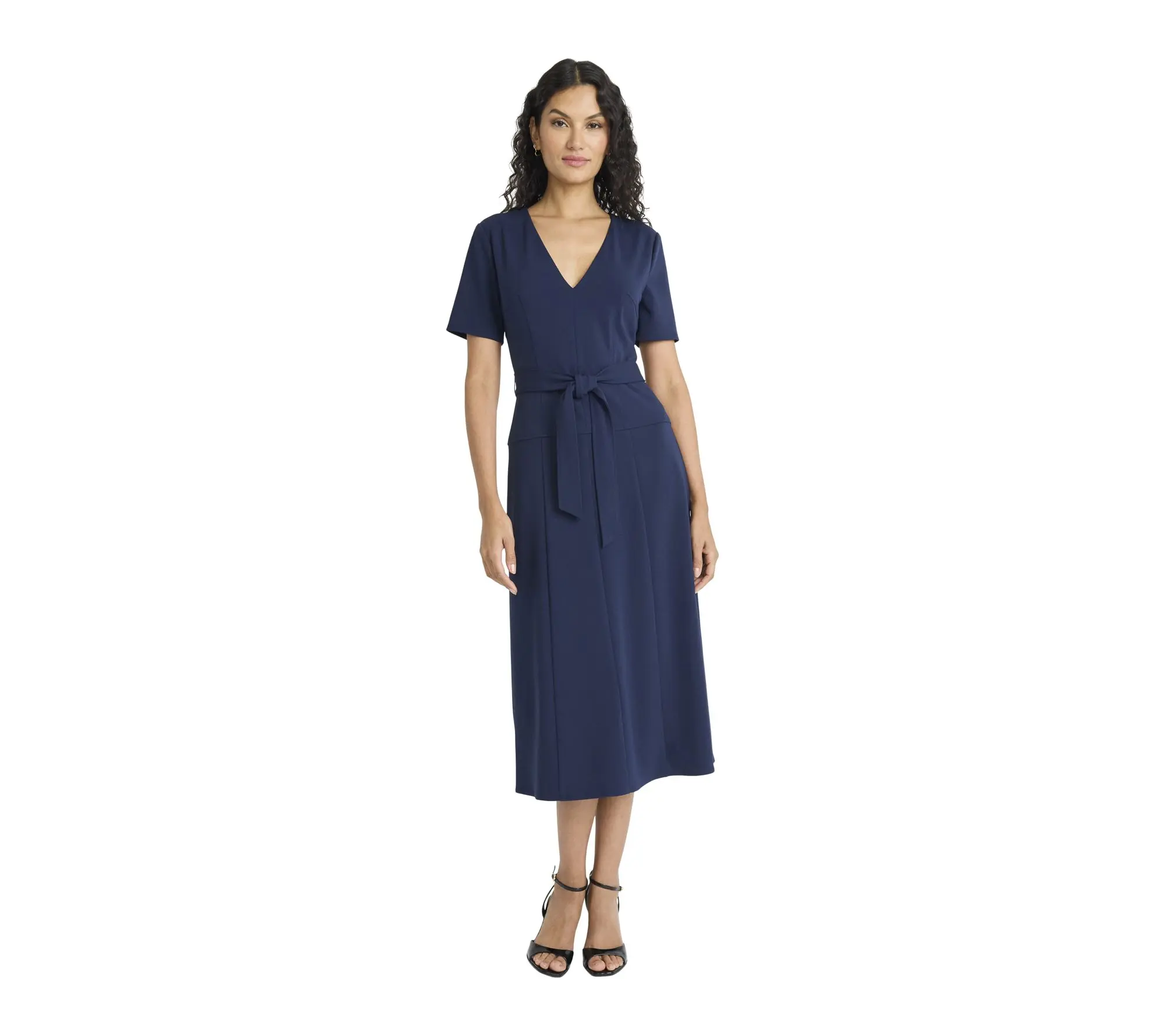 Maggy London Solid Scuba Crepe Dress