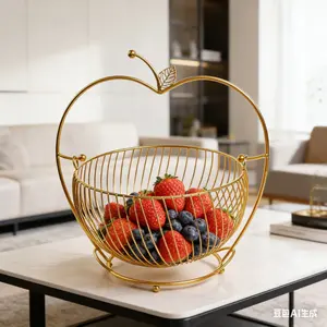 Modern Fruit Bowl for Living Room Dried Snacks Storage Creative Woven Basket Home Coffee Table Organizer Snack Tray for Kitchen Countertop Wire Basket