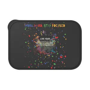Inspirational Bento Box - Stay Focused Lunch Container, Motivational Meal Prep, Work Hard, Live Your Dream, Kitchen Essentials