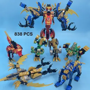 Dinosaur Transformer Building Blocks Set, Model Kit, DIY Dinosaur World Scene, Classroom Reward, Christmas Gift, Thanksgiving Gift, Birthday Gift, Brick