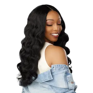 Sensationnel HD Lace Front Wig Curls Kinks N Co Glueless Kinky Edges Y-Part Kinky Loose Wand Curl 24"