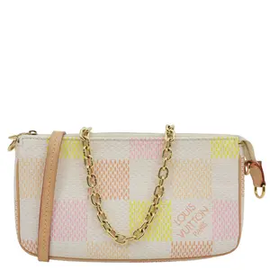 Pre-owned Canvas Shoulder Bags Louis Vuitton Pochette Accessoires Damierlicious Coated Shoulder Bag Pink