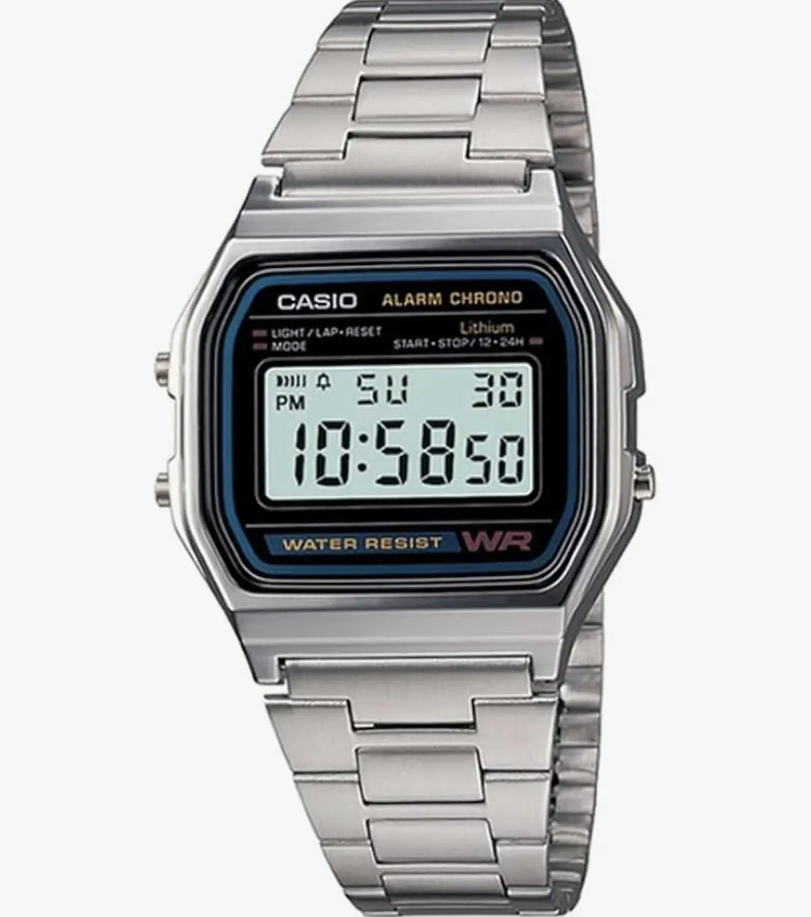 Casio Unisex Vintage Waterproof Digital Watch Metallic Casio Unisex Vintage Waterproof Digital Watch Metallic