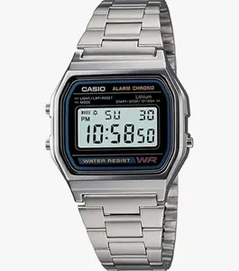 Casio Unisex Vintage Waterproof Digital Watch Metallic