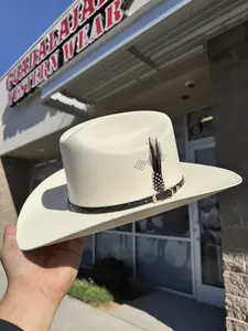 Guadalajara Hat 100x Black Ostrich Band
