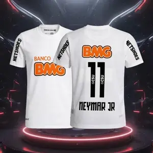 11 12 Home 11# Neymar Short Sleeve Soccer Jersey Fans Version White