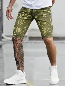 New Men's Slim Fit Statement Denim Shorts