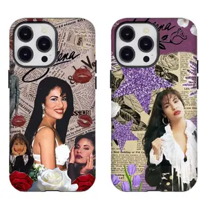 Classic Selllena Collage Phone Case Red Rose & Lip Print Print Compatible for iPhone 17 16 15 14 13 12 11 and for Samsung S21-S25 Religious Gift for Her