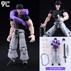 Jujutsu Kaisen Fushiguro Toji Anime Action Figures Multi-Jointed Shapeshift Toys 3D Printed Mannequin Model Ornaments Gifts