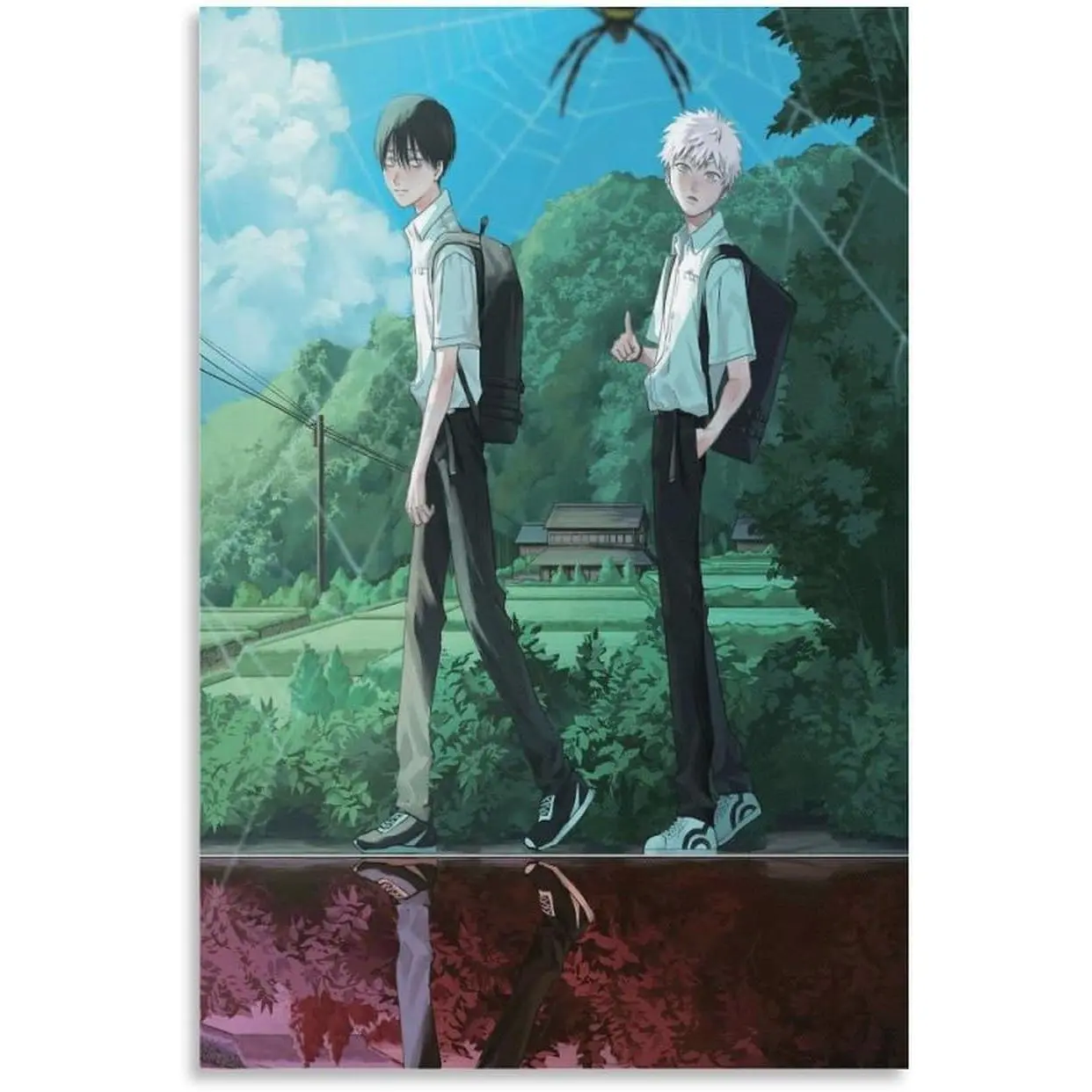 Japanese Manga The Summer Hikaru Died 12-Inch Artistic Colorful Canvas Print Poster, Home Decor Wall Art for Bedroom, Living Room, Ideal Decoration Gifts