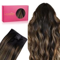 #1B/6/1B Balayage Natural Black to Chestnut Brown