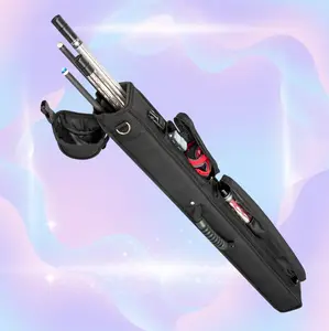 EVO Billiards Hard Cue Case 2x3 (Black) – Holds 2 Butts & 3 Shafts, Velvet-Lined Hard Shell, Accessory Pocket, Adjustable Shoulder Strap