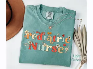 Pediatric Nurse Shirt, Gift for Peds Nurse Shirts, Floral Boho Cute Picu Nurse Shirt, Pediatrics Tshirt, Peds Crew Shirt, Comfort Colors Tee